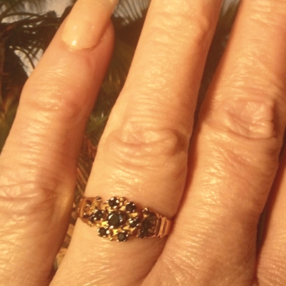 Antique Jewelry - Antique 1800s SOLID 10kt NATURAL Sapphire Ring